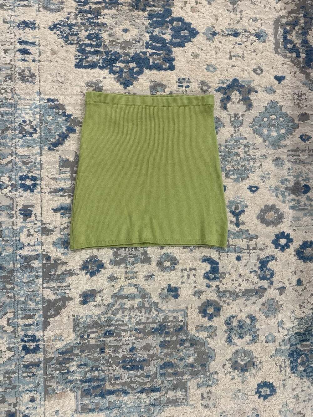 Free People Hailee Ribbed Knit Mini Skirt Lime Green Size S